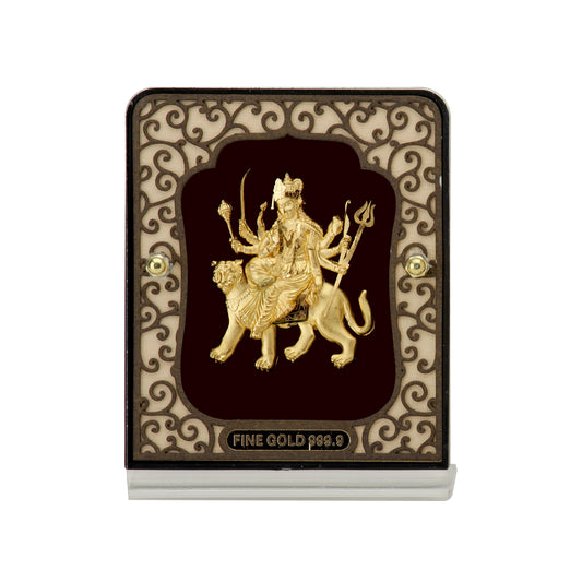 Durga Maa - 24K Solid Carving Table top