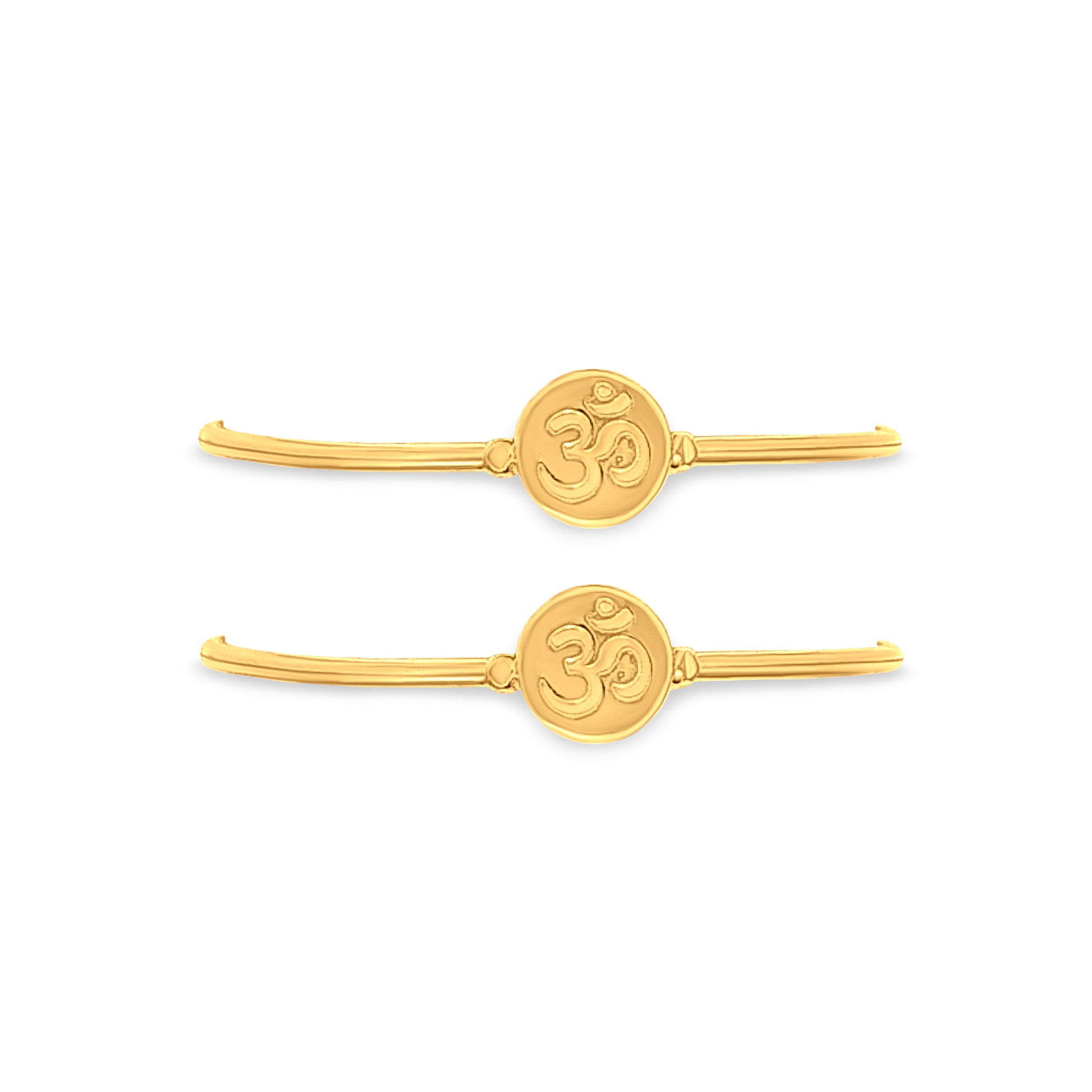 22k Yellow Gold OM Motif Bangles