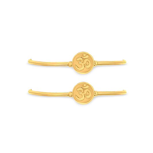 22k Yellow Gold OM Motif Bangles