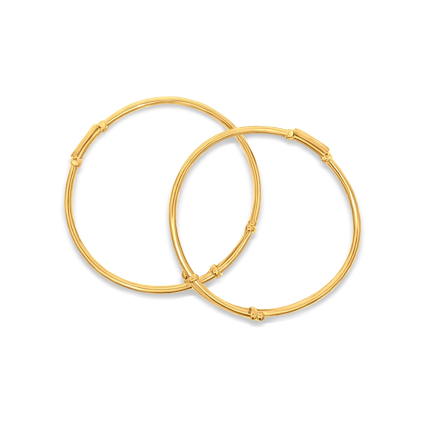 22k Yellow Gold OM Motif Bangles