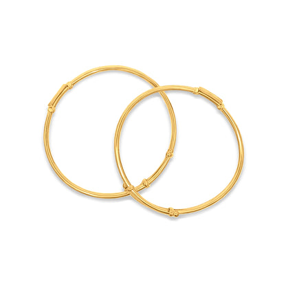 22k Yellow Gold OM Motif Bangles