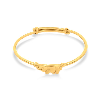 22k Gold Baby Elephant Adjustable Bangles