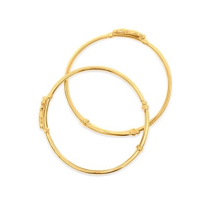 22k Gold Baby Elephant Adjustable Bangles