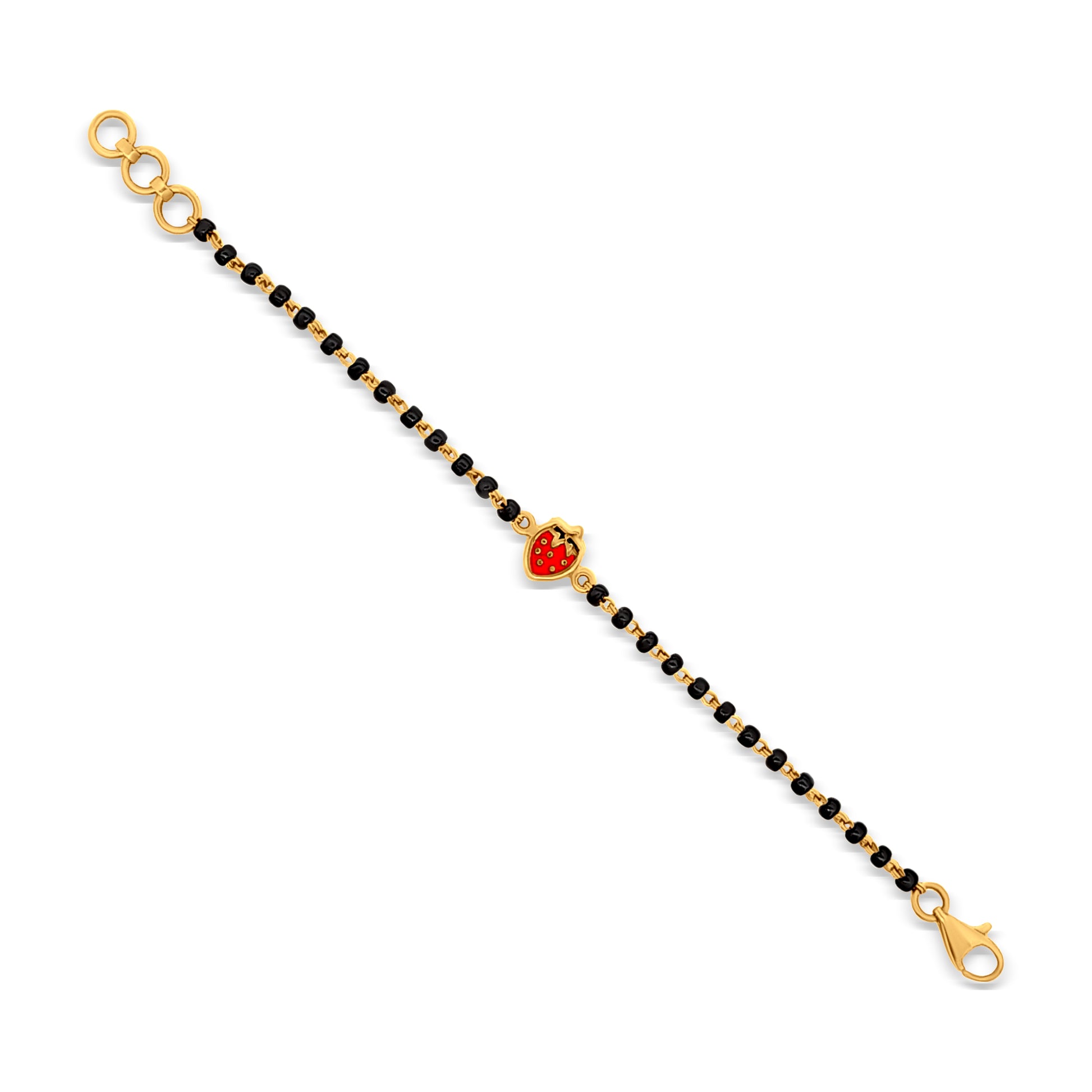 Gold Baby Bracelet with Watermelon Motif for Your Little Sunshine