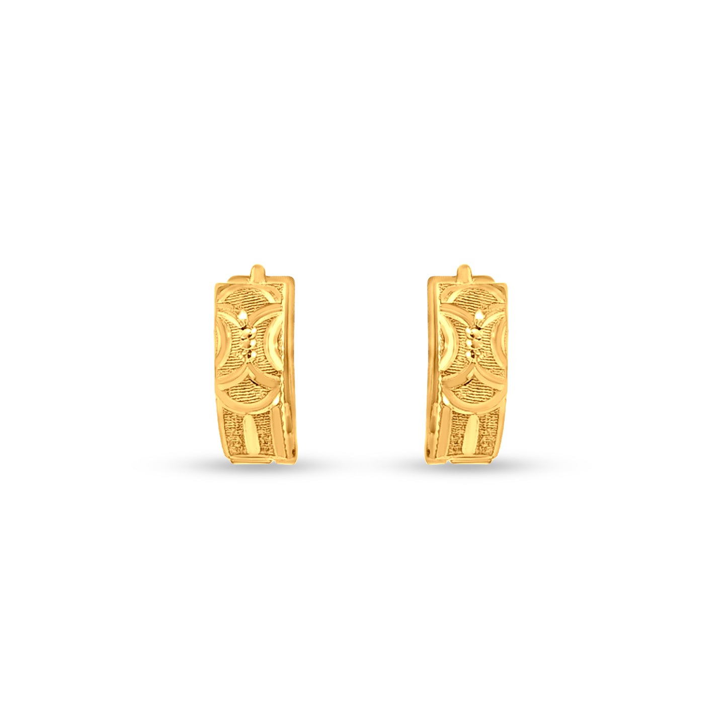 Swarna : 22k Yellow Gold Classic Hoop Earrings