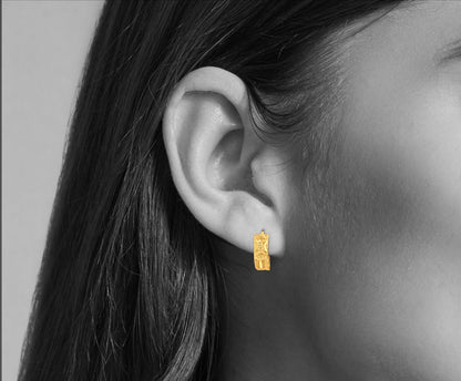 Swarna : 22k Yellow Gold Classic Hoop Earrings