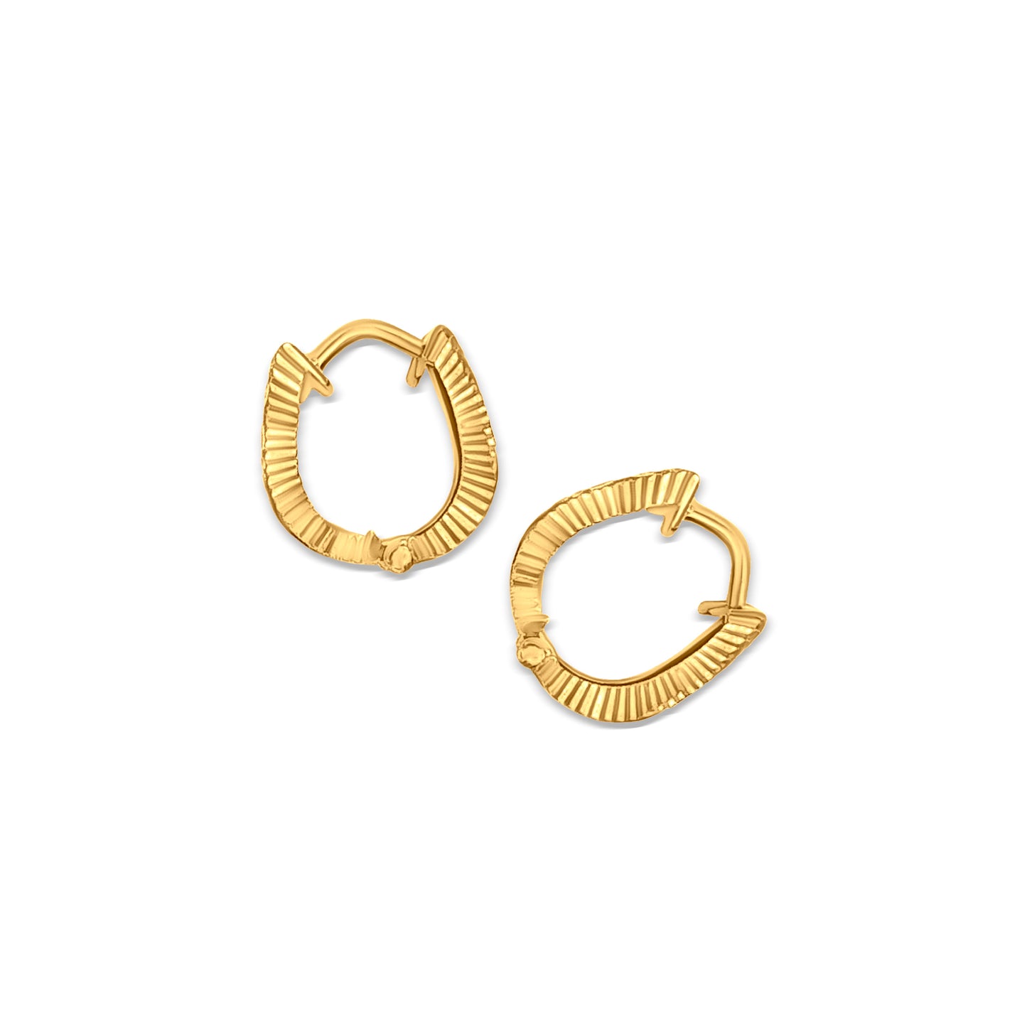 Swarna : 22k Yellow Gold Classic Hoop Earrings