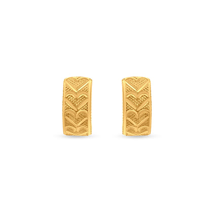 Sona: 22k Yellow Gold Minimalist Huggie Hoop Earrings