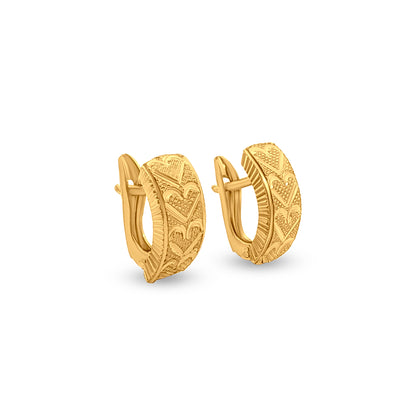 Sona: 22k Yellow Gold Minimalist Huggie Hoop Earrings