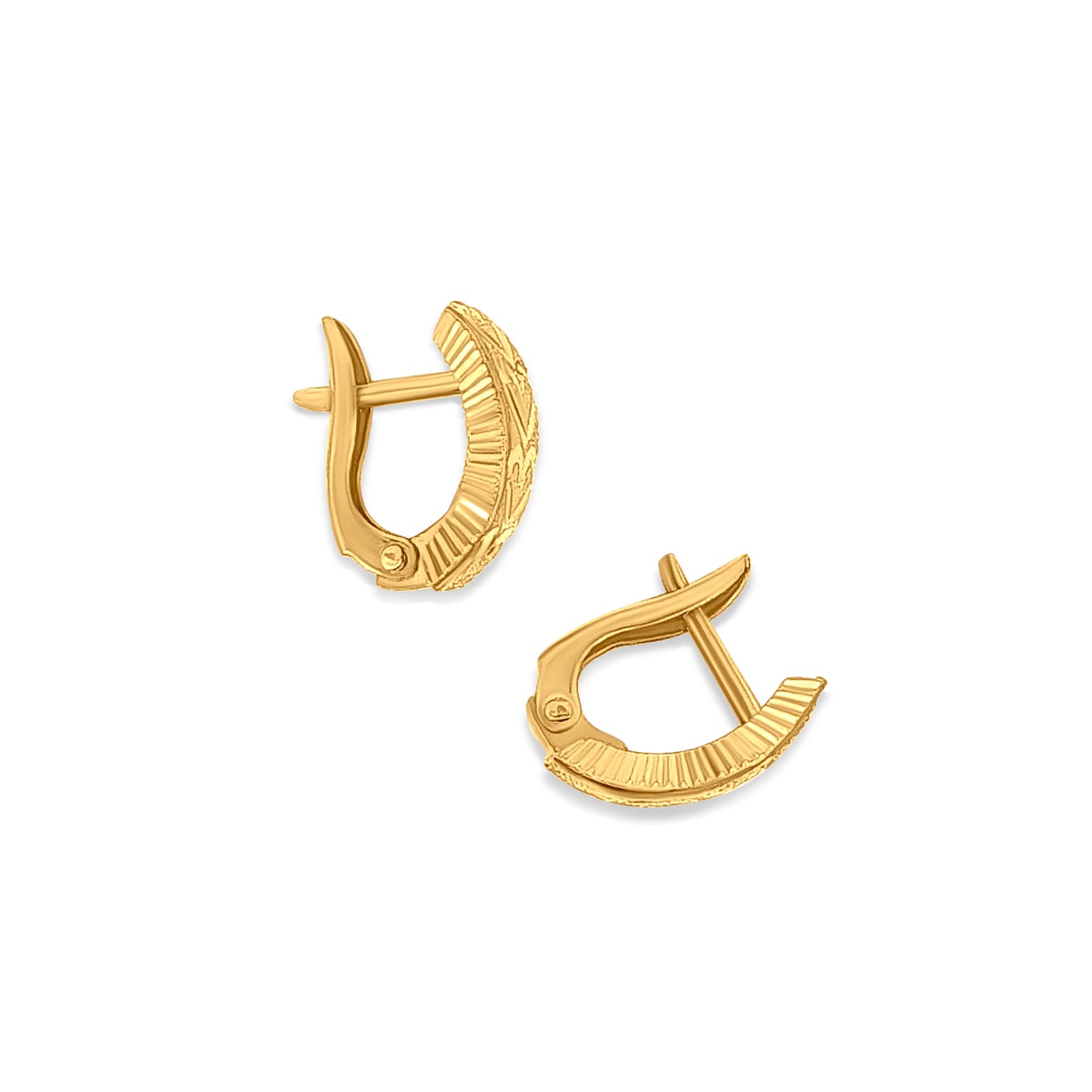 Sona: 22k Yellow Gold Minimalist Huggie Hoop Earrings