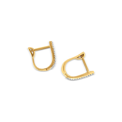 18k Gold Earrings with Black & White Stones