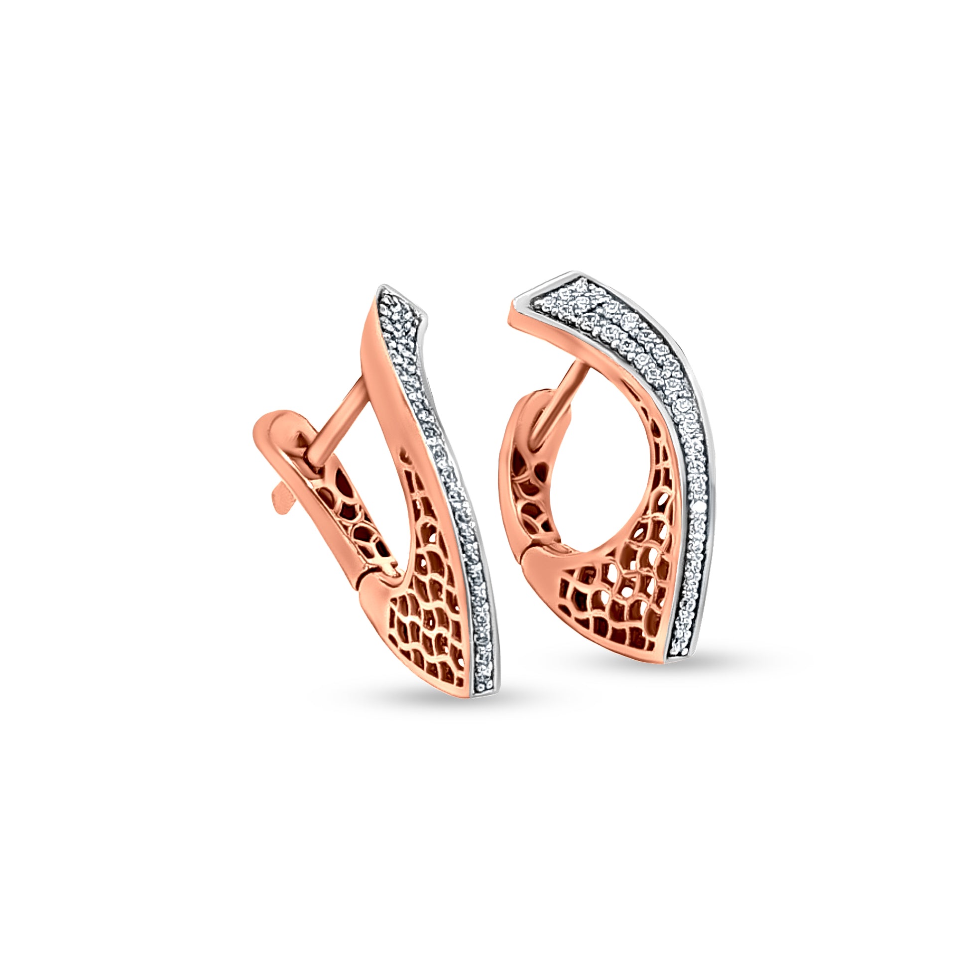 18k Rose Gold Hoop Earrings