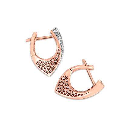 18k Rose Gold Hoop Earrings