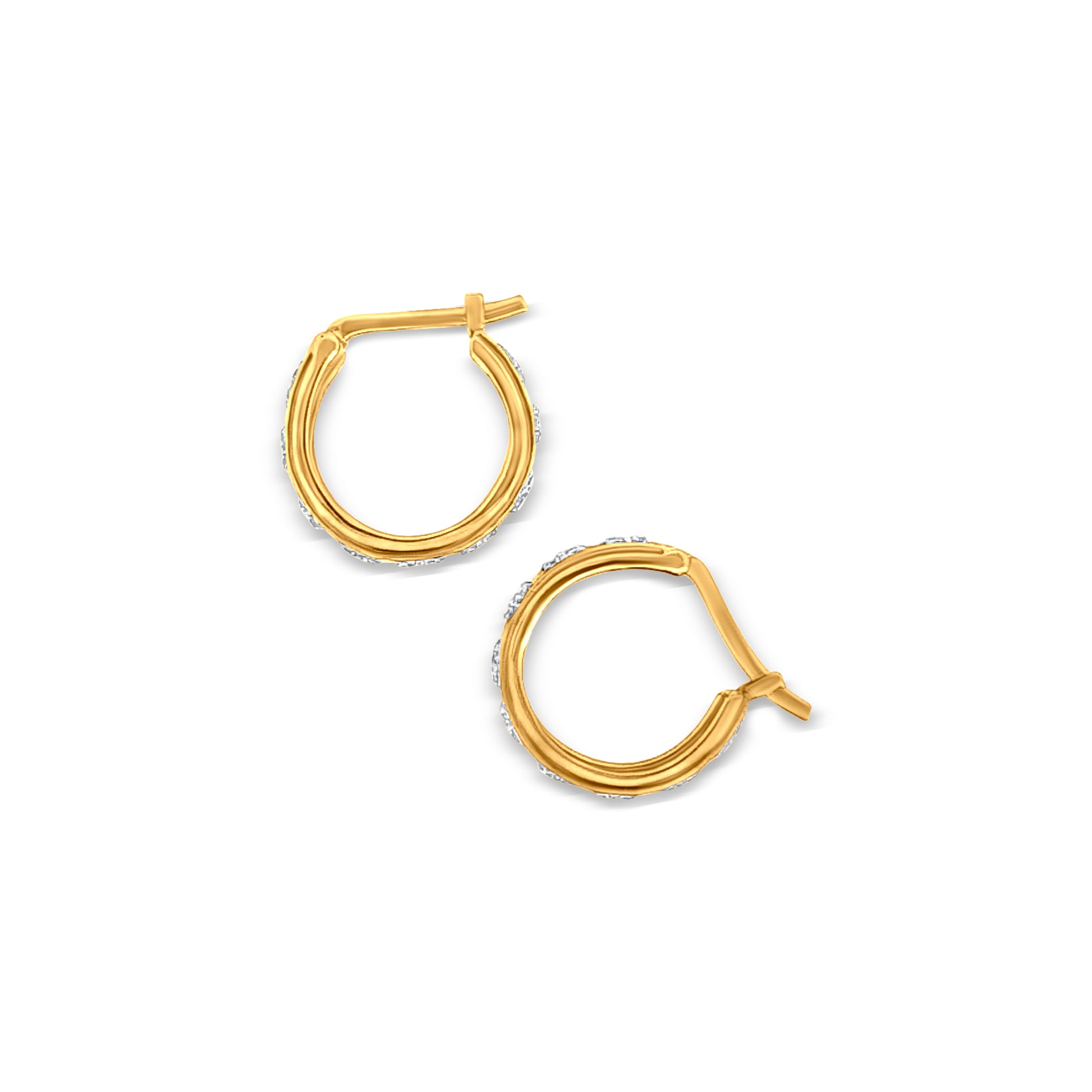 18k Gold Huggie Hoop Earrings