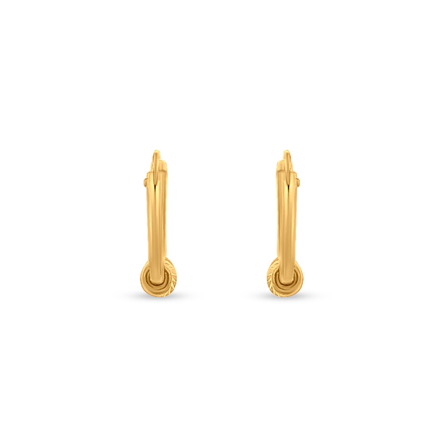 22k Gold Huggie Hoop Earrings