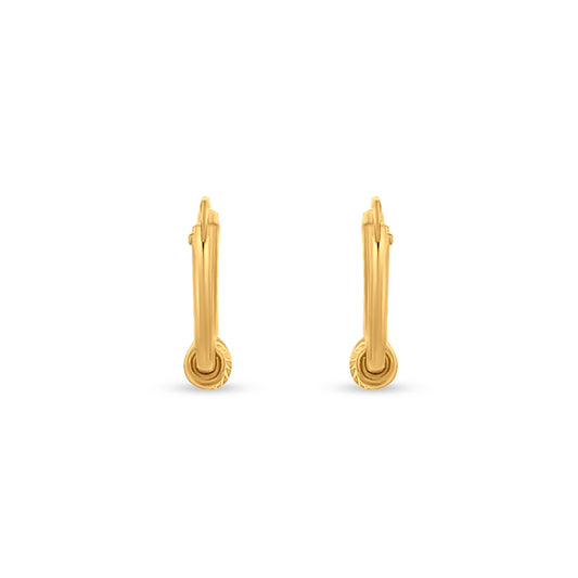 22k Gold Huggie Hoop Earrings