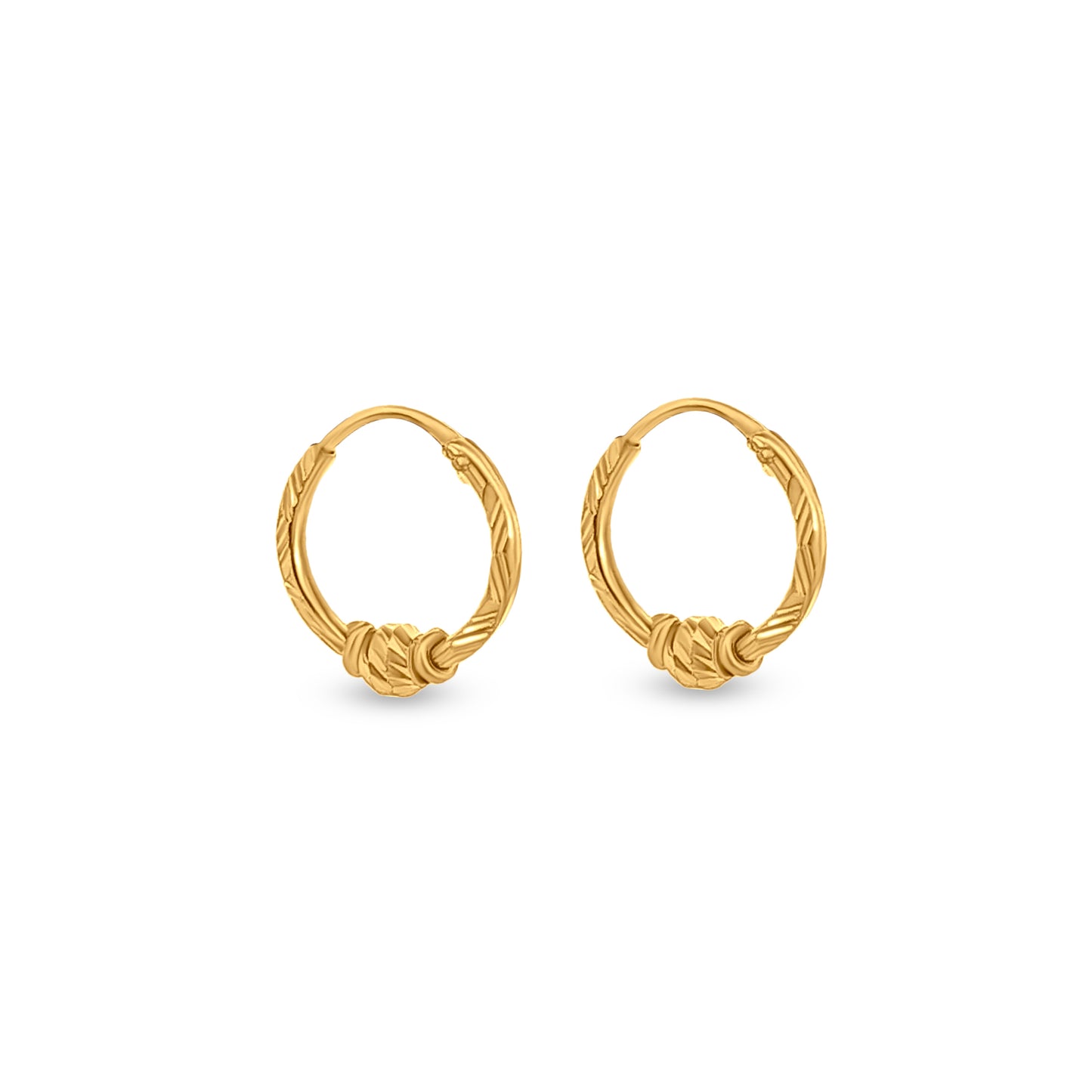 22k Gold Huggie Hoop Earrings