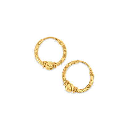 22k Gold Huggie Hoop Earrings