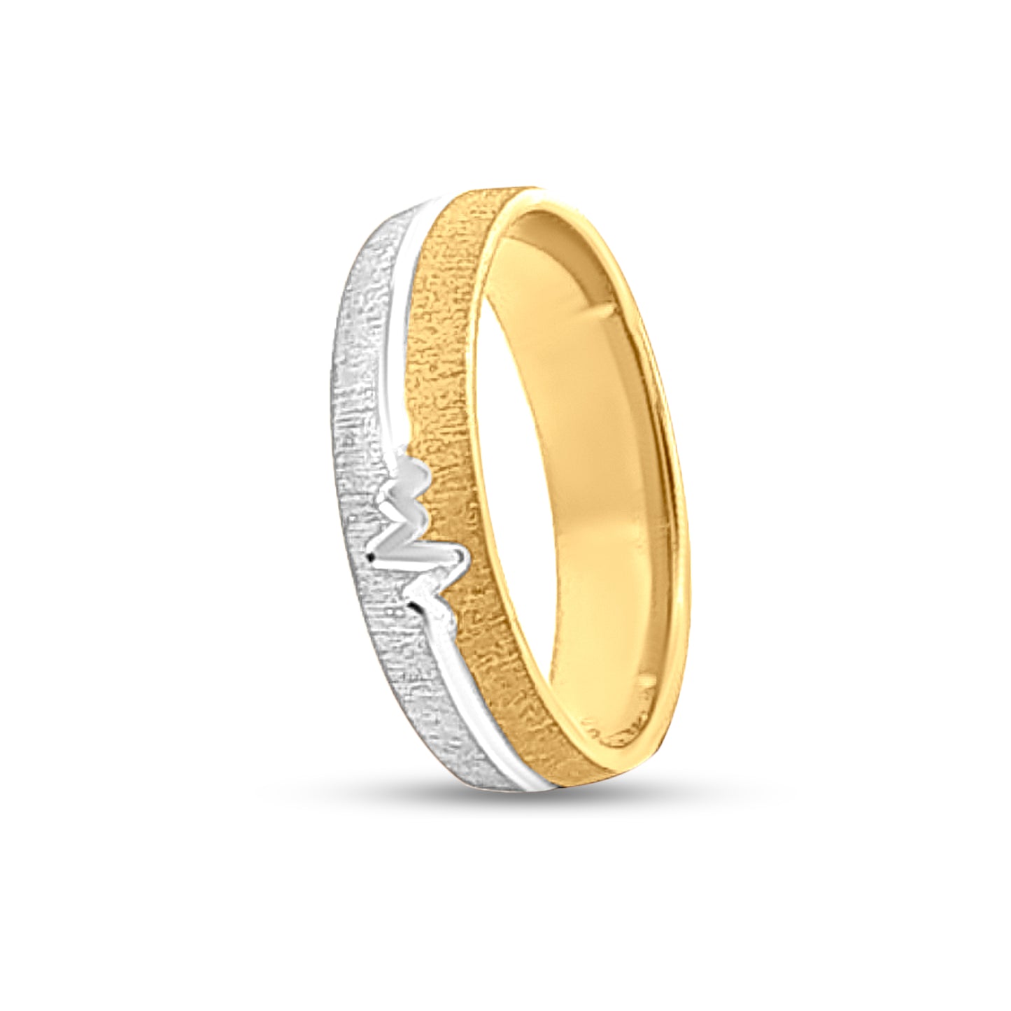 22k Gold Couple Heartbeat Ring