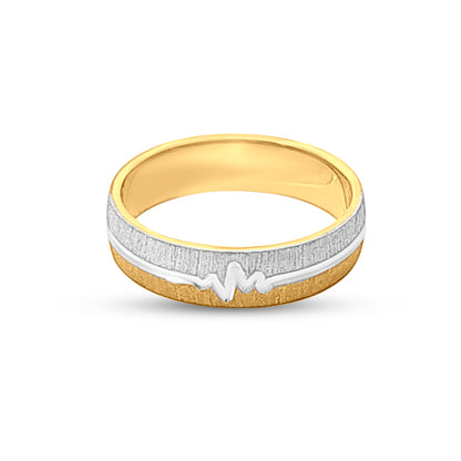 22k Gold Couple Heartbeat Ring