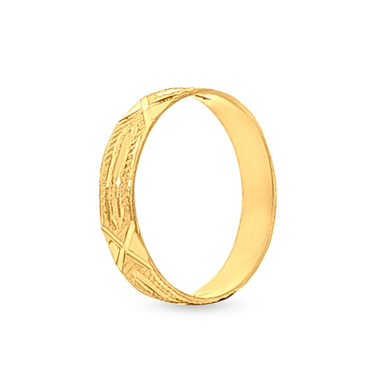 22k Gold Designer Couple Band Ring