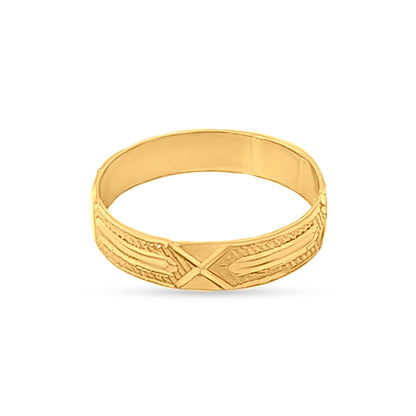 22k Gold Designer Couple Band Ring