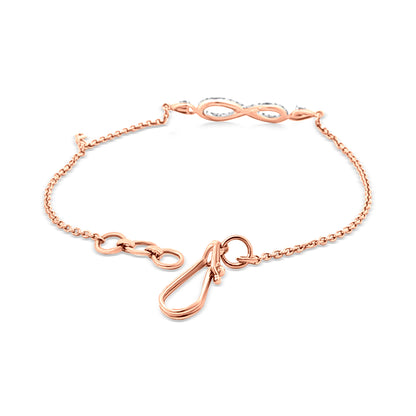 18k Rose Gold Chain Infinity Diamond Bracelet