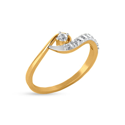 18K Gold Diamond Engagement Ring