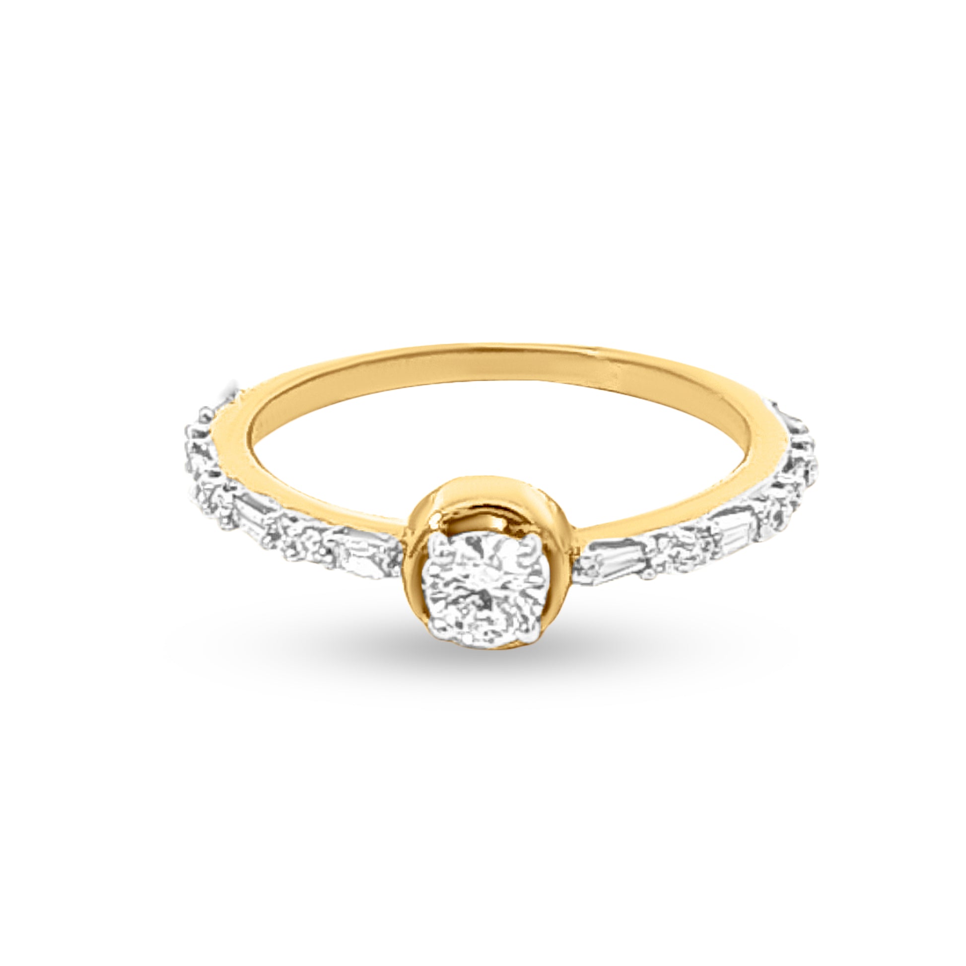 18k Gold Solitaire Ring