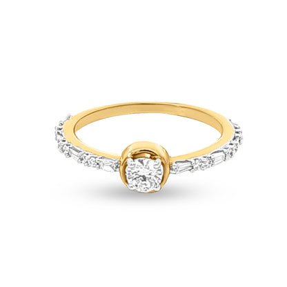 18k Gold Solitaire Ring