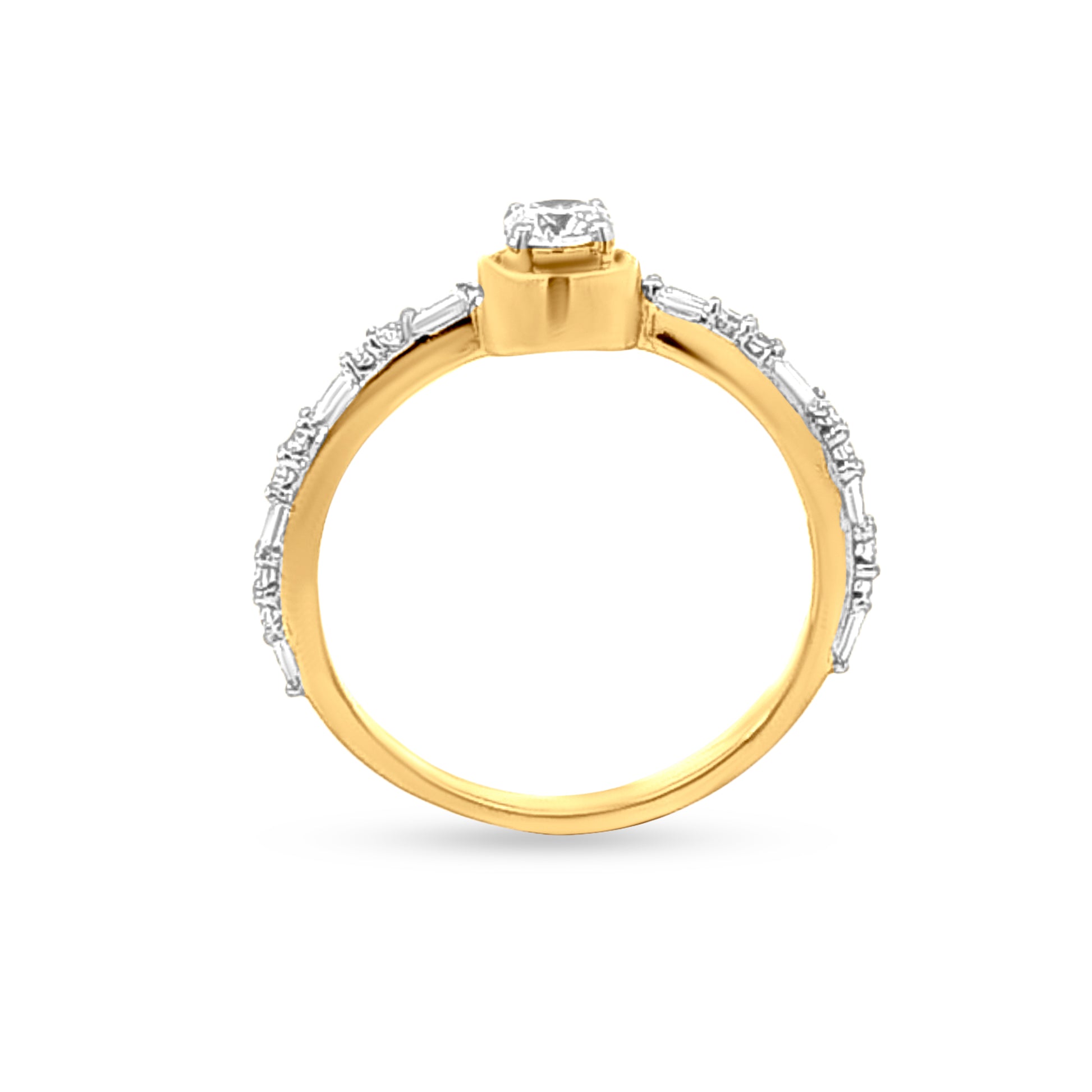 18k Gold Solitaire Ring