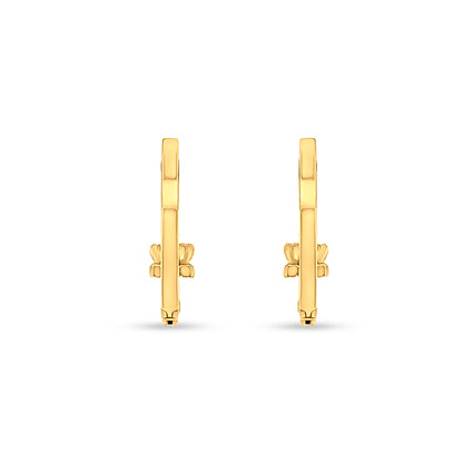 Tarini - 18K Yellow Gold Diamond Huggie Hoop Earrings