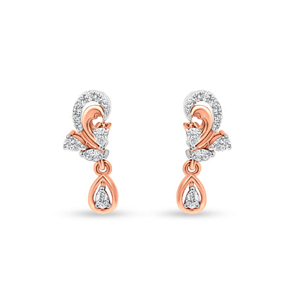 Sanya 18K Rose Gold Diamond Earrings