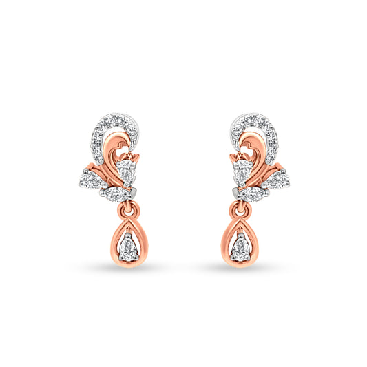 Sanya 18K Rose Gold Diamond Earrings