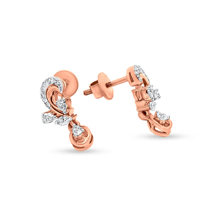 Sanya 18K Rose Gold Diamond Earrings