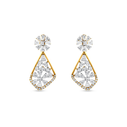 Shivani 18K Yellow Gold Abstract Diamond Dangle Earring