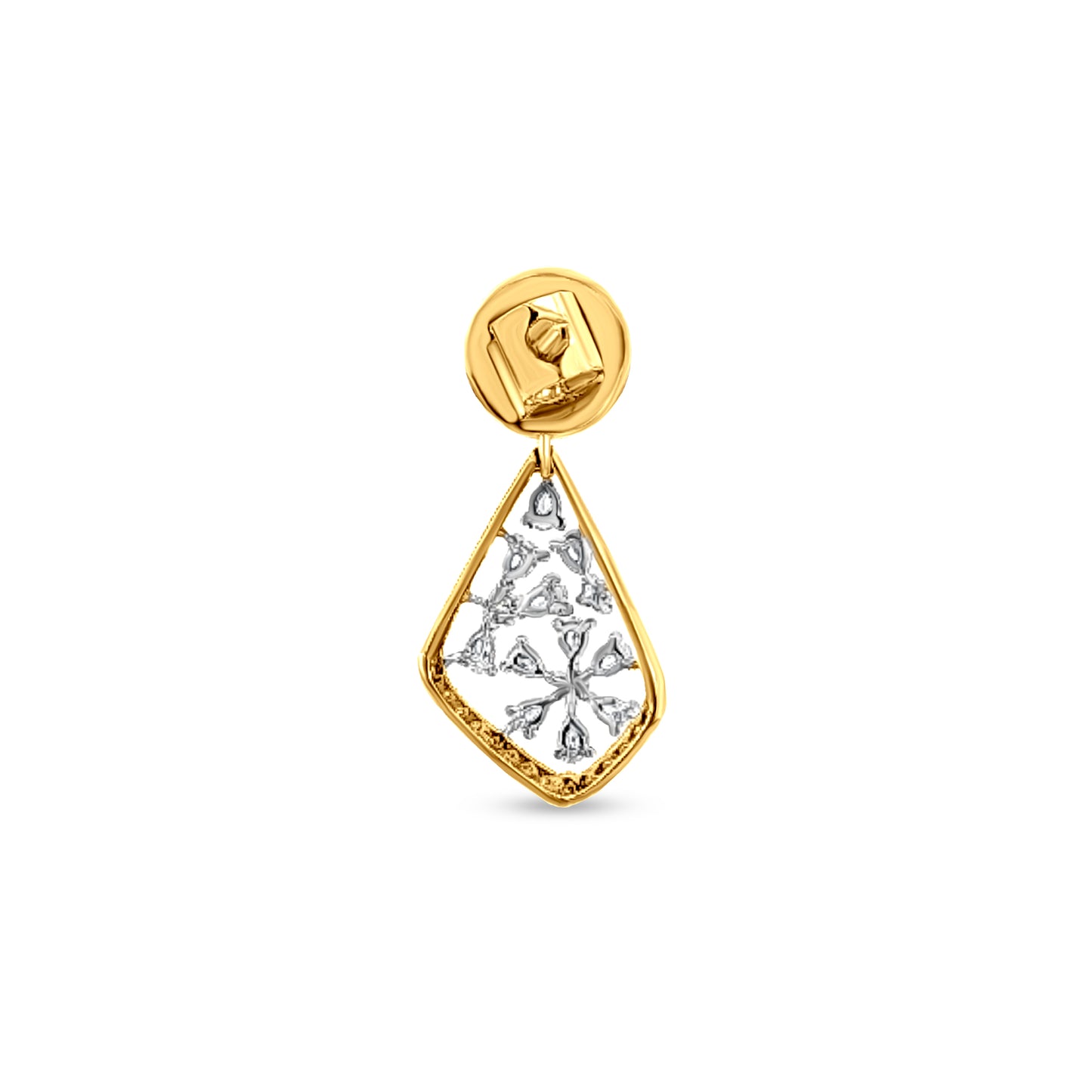 Shivani 18K Yellow Gold Abstract Diamond Dangle Earring