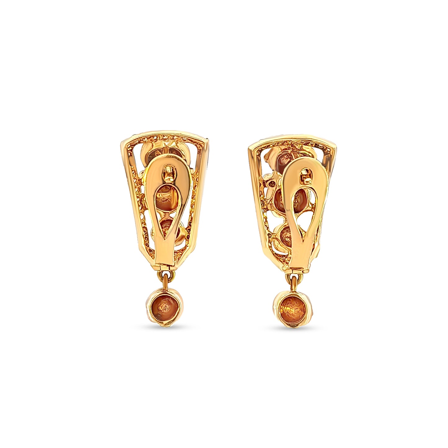 18K Gold Diamond and Polki Earrings