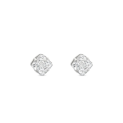 Pie Cut Button Diamond Earring - 1 Carat of Stunning Sparkle