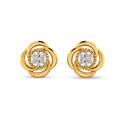 18K Gold Floral Diamond Tops