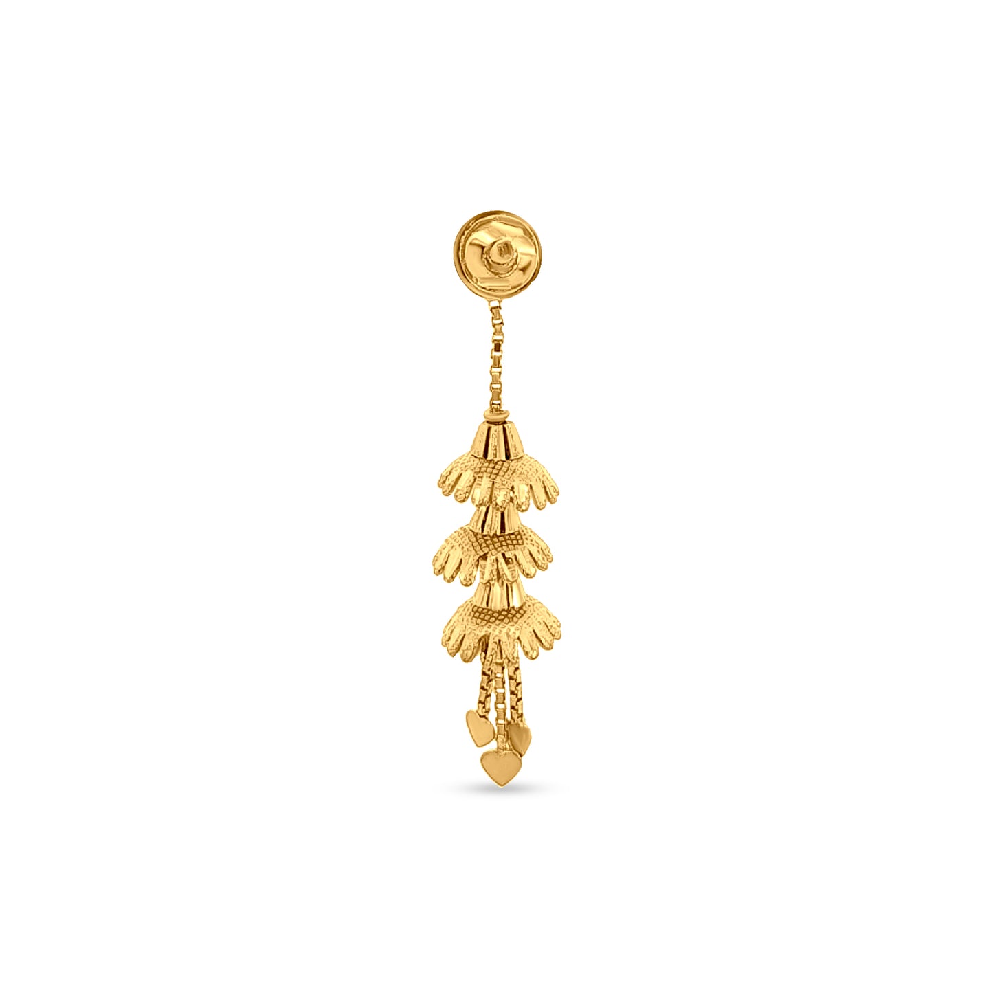 Takashi: 22k Yellow Gold Japanese Temple Drop Earrings