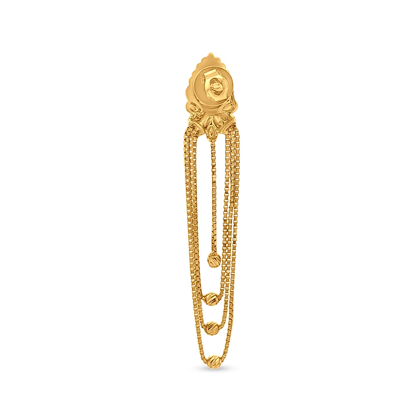 Gold Layered Chain Drop Earrings