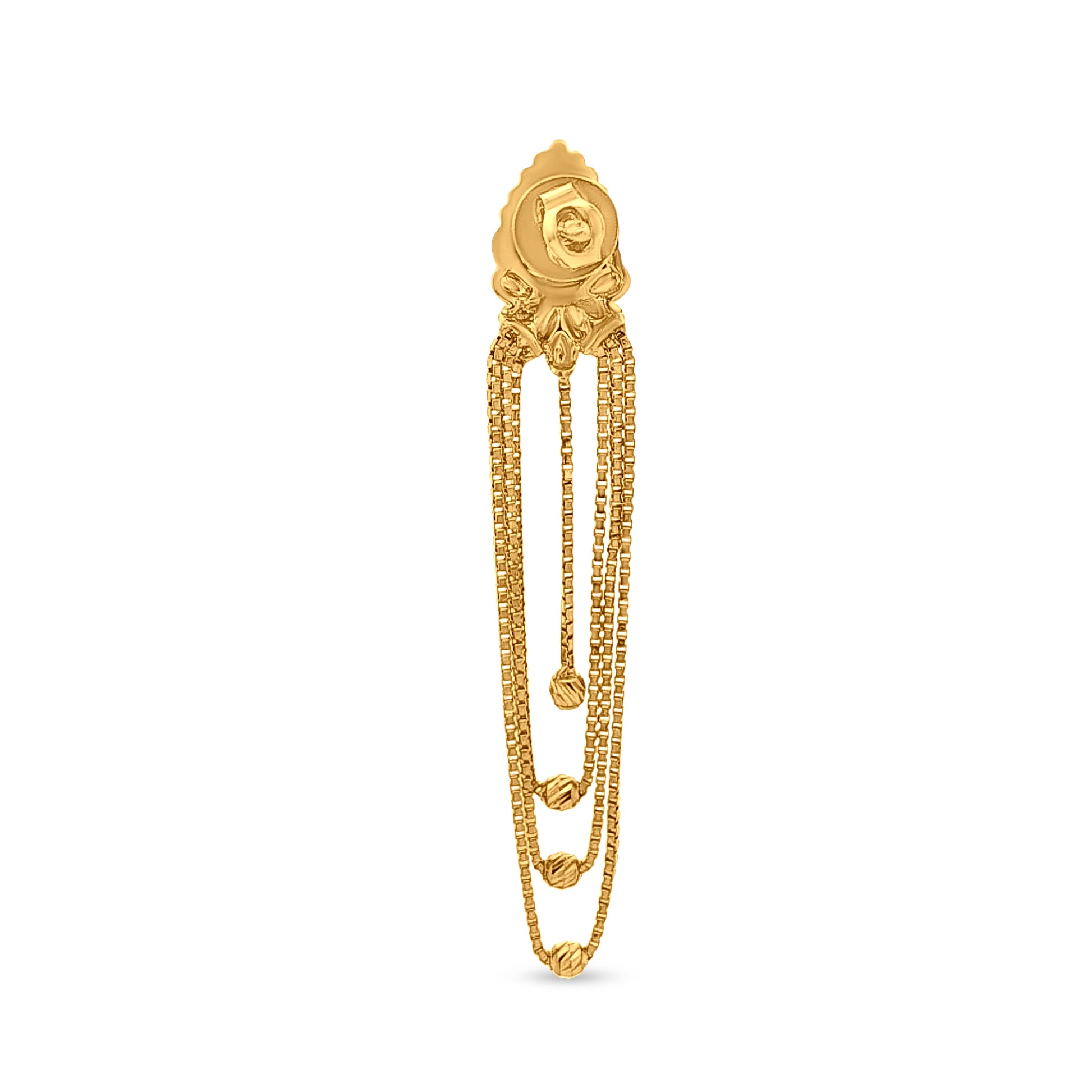 Gold Layered Chain Drop Earrings