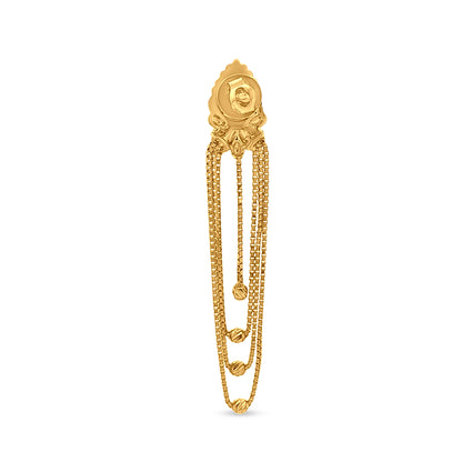 Gold Layered Chain Drop Earrings