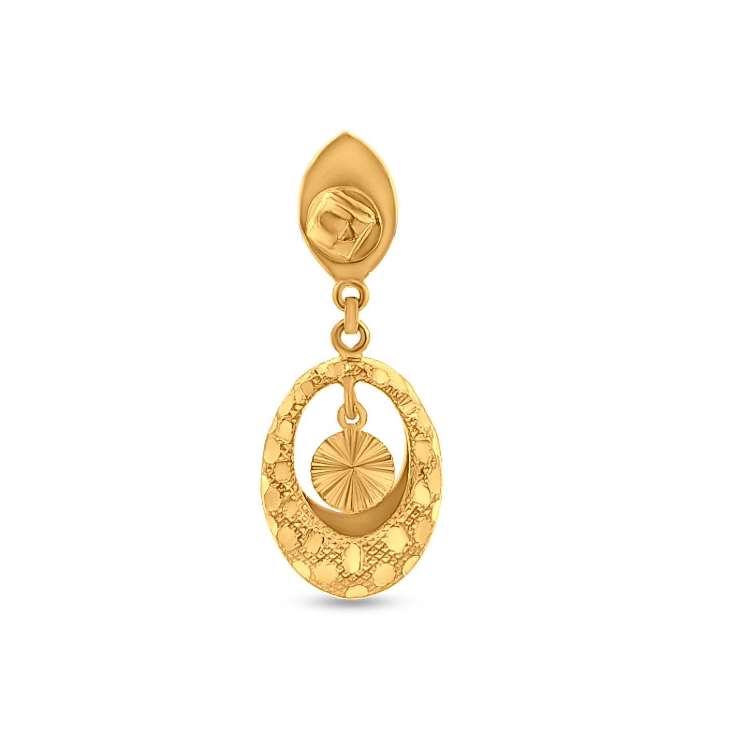 Svara : 22k Yellow Gold Contemporary Drop Earrings