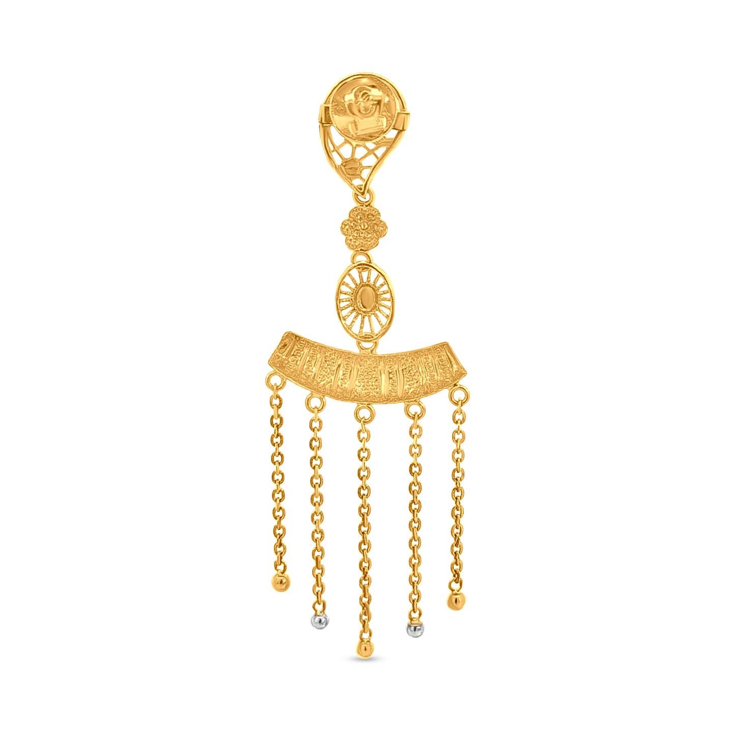 22k Gold Artistic Trendy Drop Earring