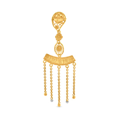 22k Gold Artistic Trendy Drop Earring