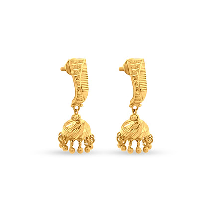 22K Gold Jhumka Earrings