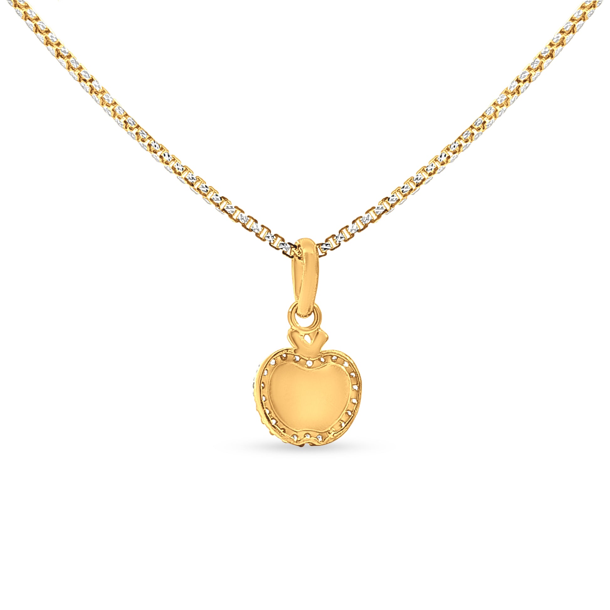 22k Gold Apple Pendant