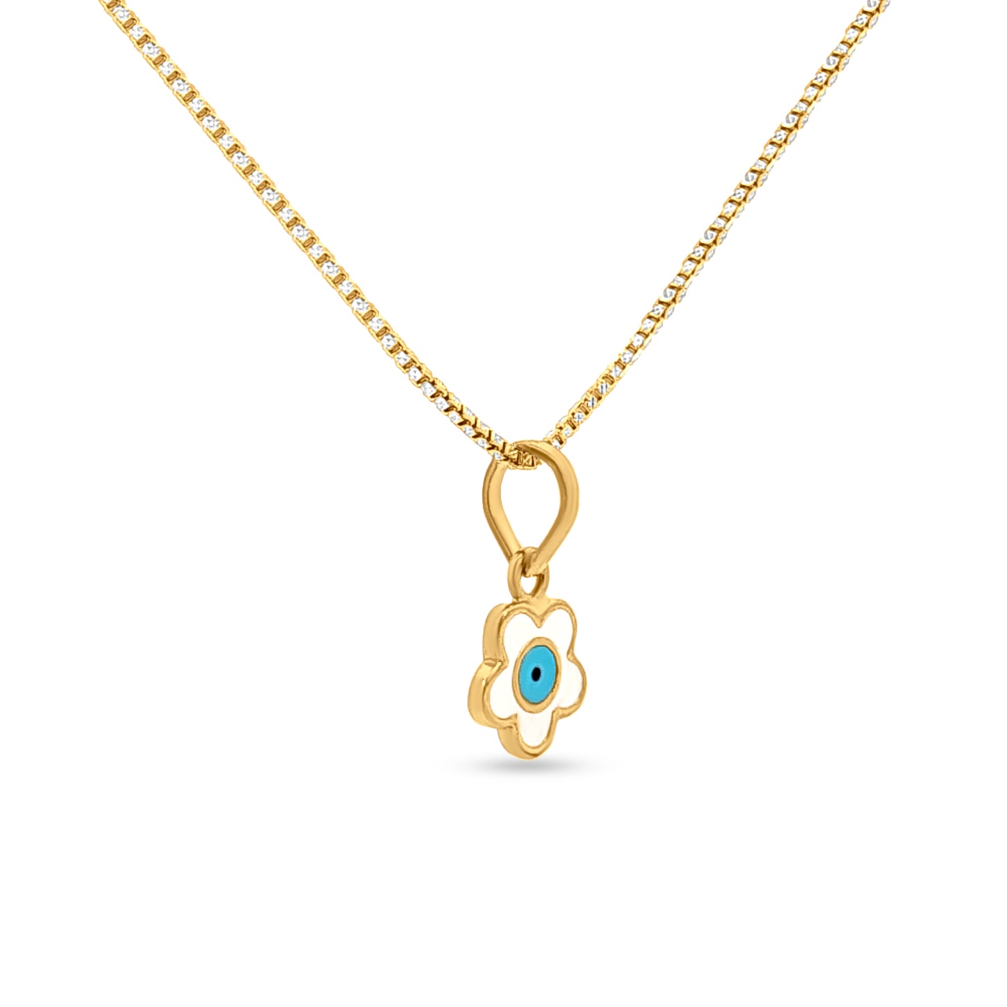 Minimalist Gold Floral Charm Pendant